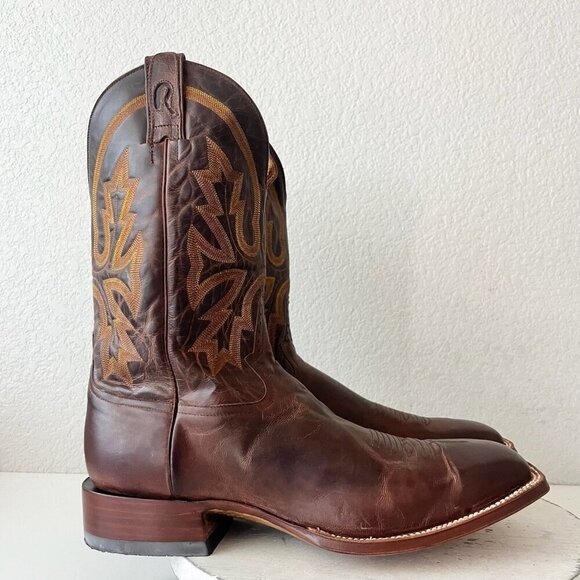 NEW Rod Patrick Mens Cowboy Boots 14.5A Perro Loco Brown Western Square Toe - Picture 2 of 13